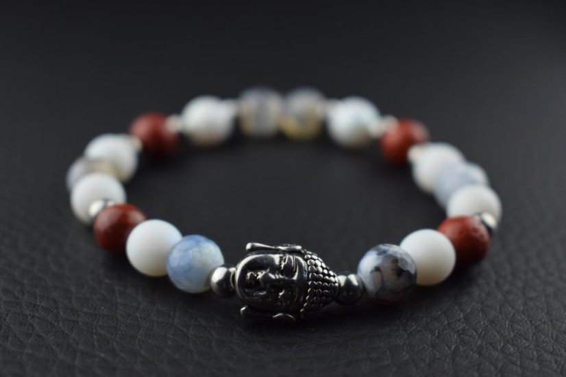 Buddha - bílý - Velikost: Velká (L - 18cm)