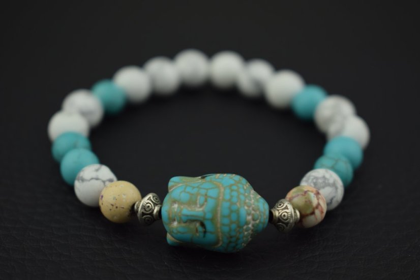 Buddha - tyrkys - Velikost: Velká (L - 18cm)